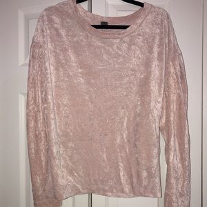 Pink velvet sweater